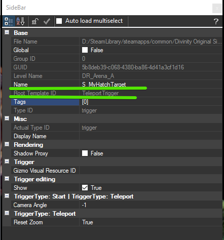 Create a target object