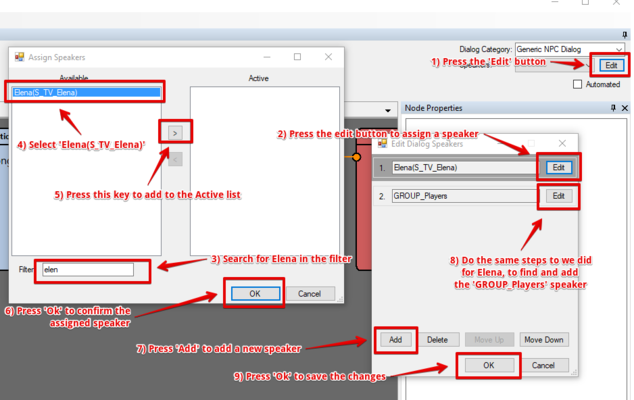 Setup and assign speakers